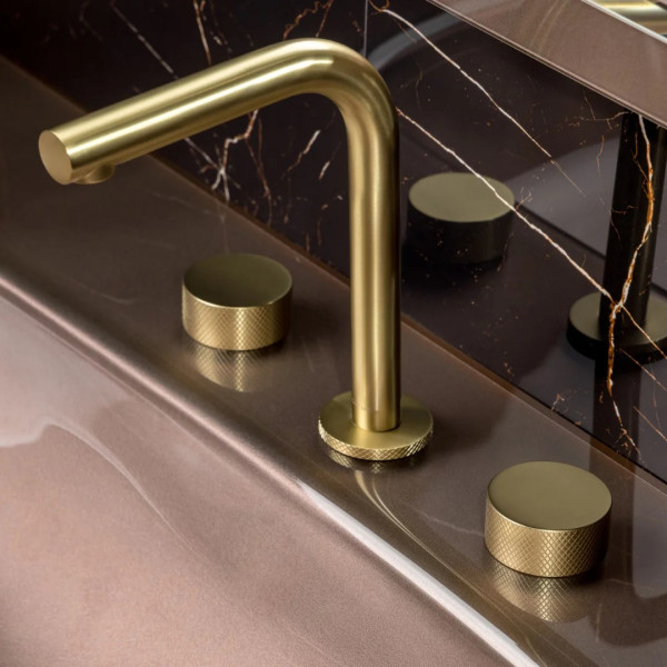 Смеситель для раковины на 3 отв.Boheme Stick MG (золото-матовый) (152-MG.2)