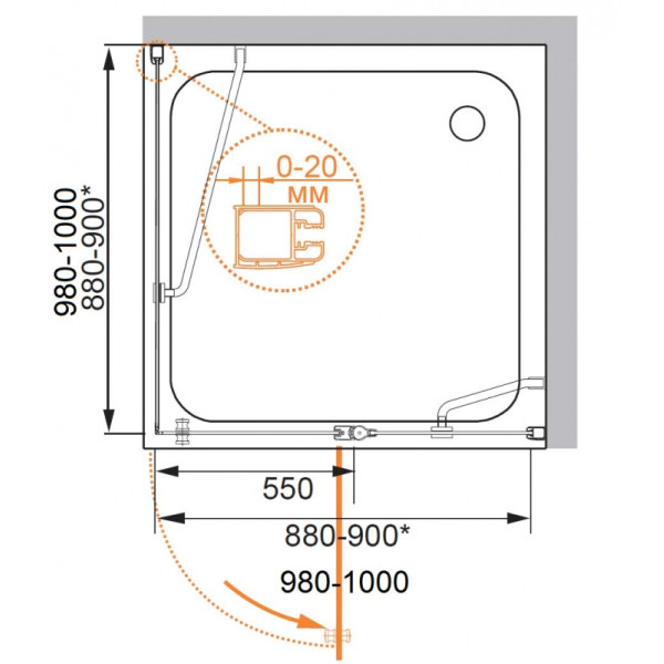 Душевой уголок Cezares Elena 90x90x195 стекло рифленое, профиль хром (ELENA-W-A-12-90-P-Cr-R) Душевой уголок Cezares Elena 90x90x195 стекло рифленое, профиль хром (ELENA-W-A-12-90-P-Cr-R)