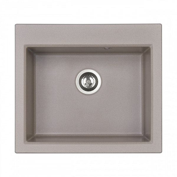 Мойка для кухни врезная Aquaton Линеа 584x517x228 серый шелк (1.A733.0.32L.W25.0)
