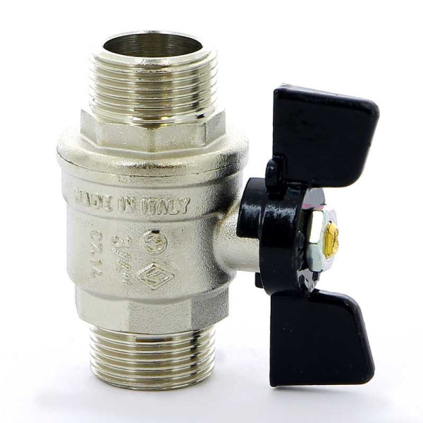 Кран Bugatti 3/4" НН шаровый Oregon 327 (черная бабочка) (03270027)