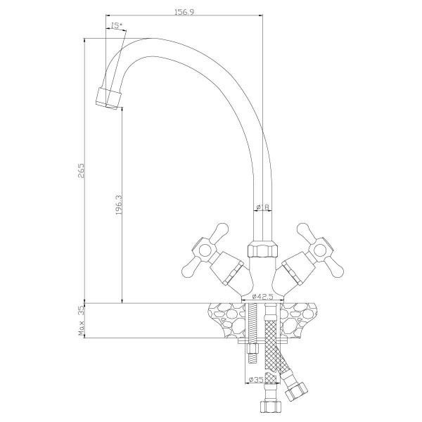 Смеситель для кухни Rossinka Y02-71 (Y02-71)