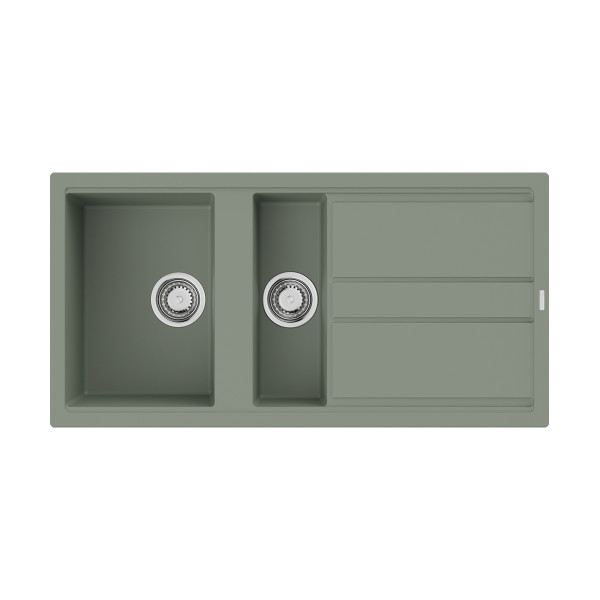 Мойка для кухни врезная Omoikiri Kitagawa 100-2-WG Artceramic/wind green (4993252) Мойка для кухни врезная Omoikiri Kitagawa 100-2-WG Artceramic/wind green (4993252)
