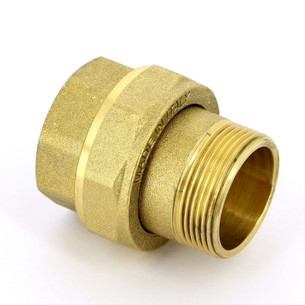 Сгон прямой 1 1/2" ВН с плоской прокладкой Uni-Fitt IT (латунь) 656G6000
