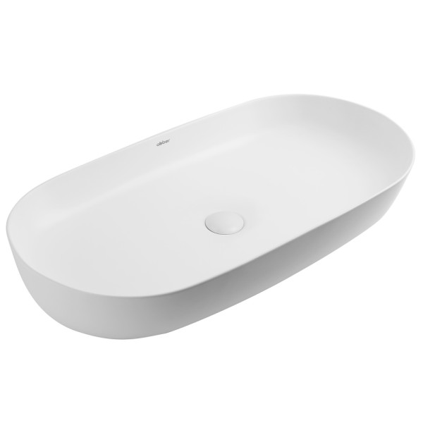 Раковина накладная Abber Bequem 800x400 белый матовый (AC2110MW) Раковина накладная Abber Bequem 800x400 белый матовый (AC2110MW)