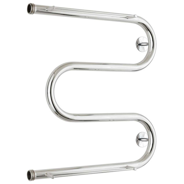 Полотенцесушитель водяной Стилье М-образный 2 полки 500х500 резьба-сгон 1 хром (00014-5050)