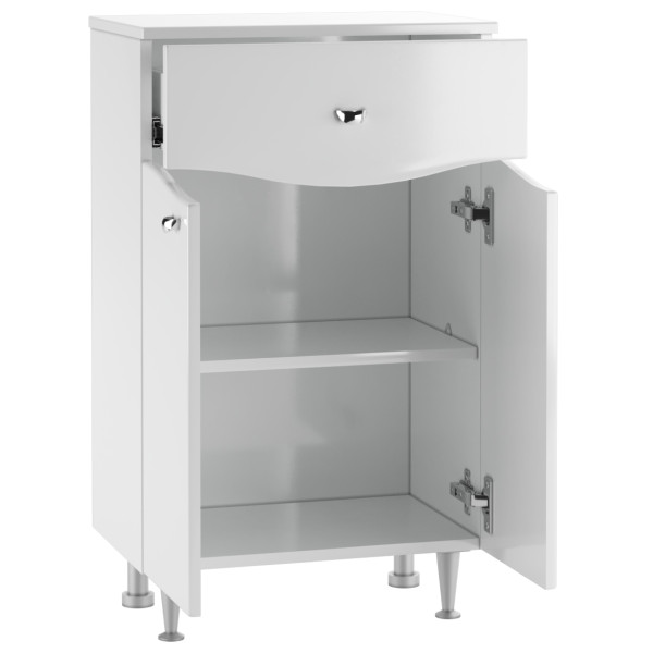 Комод 50 Волна с верхним ящиком В1 Айсберг Домино (DA1001K)