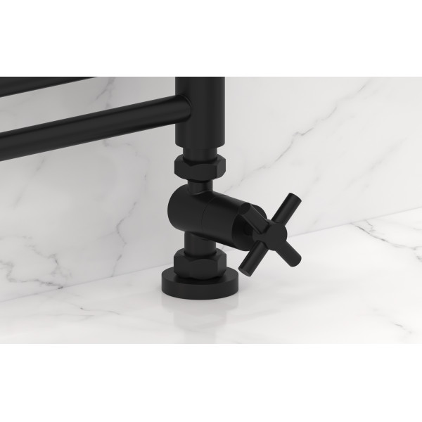 Вентиль прямой Сунержа 1/2"x3/4" НР/НГ крест матовый черный (31-1409-1234)