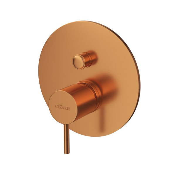 Смеситель для душа Cezares leaf встраиваемый на 2 выхода, sunset (LEAF-VDIM-L-SS)