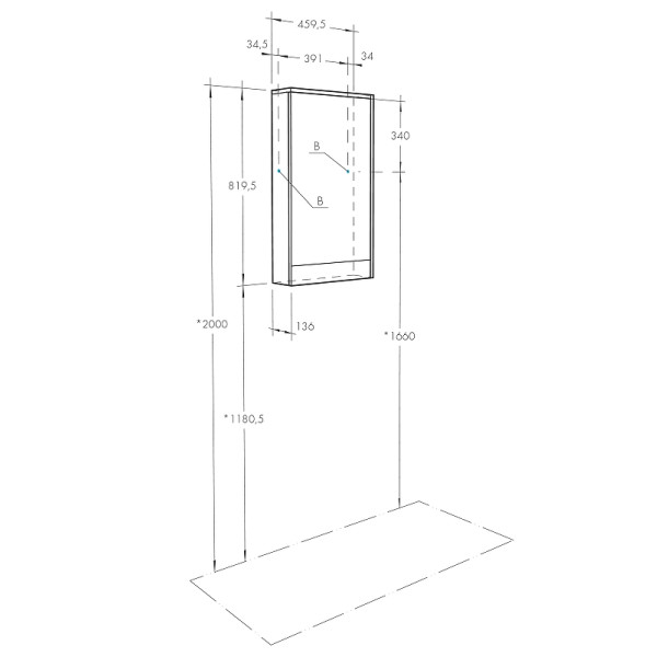 Шкаф зеркальный Aquaton Эмма Белый/Дуб Навара (1A221802EAD80)