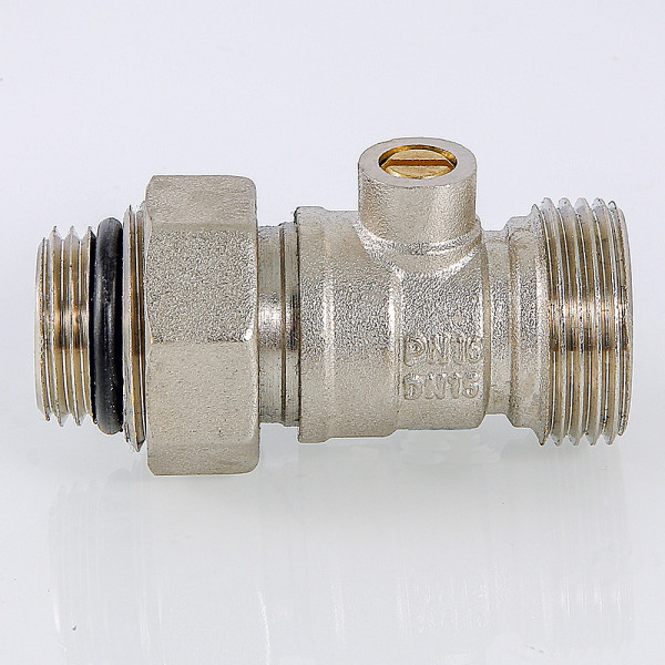 Фитинг со встроенным шаровым краном 1/2"*3/4"(18) евроконус Valtec VT.345.R.N (c адаптером) (VT.345R.N.05)