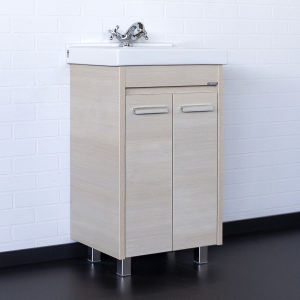 Тумба напольная Comforty Марио 500x870x400 дуб дымчатый матовый с раковиной (00-00001464) Тумба напольная Comforty Марио 500x870x400 дуб дымчатый матовый с раковиной (00-00001464)