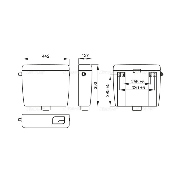 Бачок для унитаза Alcaplast ALCA UNI DUAL (A93-1/2")