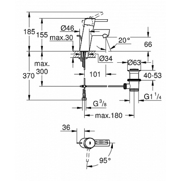 Смеситель для раковины Grohe Concetto new (2338010E)