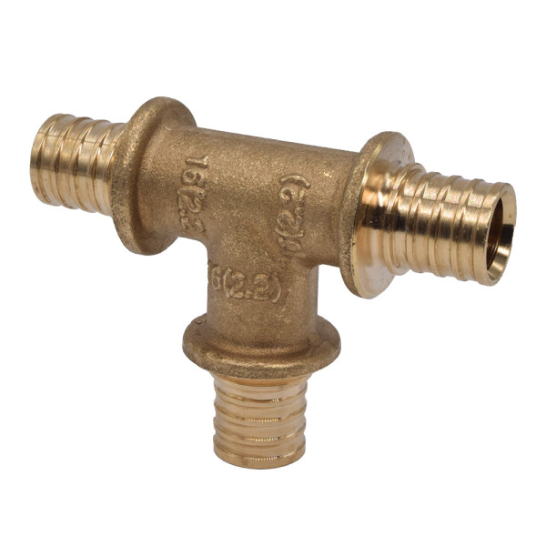 Тройник Stout PE-Xa 16*16*16 (латунь) (SFA-0013-000016)