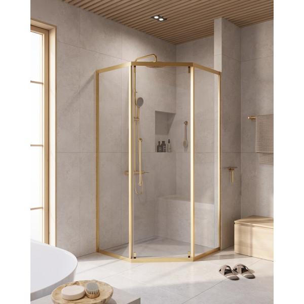 Душевой уголок Cezares Relax 304 100x100x200 стекло прозрачное, профиль оружейная сталь (RELAX-304-P-1-100-C-GM)