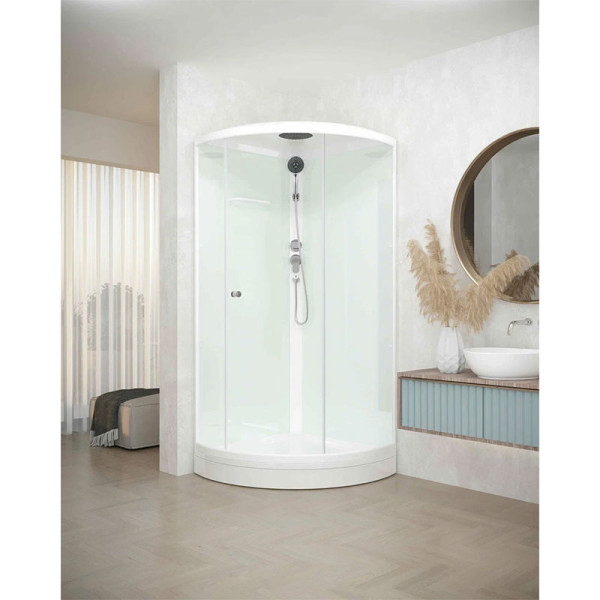 Кабина душевая Melodia Jive 90х90 низкий поддон, стекло прозрачное, профиль белый (MB02001) Кабина душевая Melodia Jive 90х90 низкий поддон, стекло прозрачное, профиль белый (MB02001)