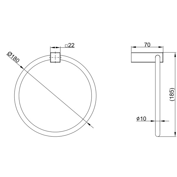 Полотенцедержатель Lemark Valday черный (LMA-8113S2-BL)