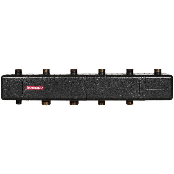 Коллектор распределительный Rommer 1"*1 1/4" на 3(4) контура (сталь, до 80 кВт) в теплоизоляции (RDG-1016-004034) Коллектор распределительный Rommer 1"*1 1/4" на 3(4) контура (сталь, до 80 кВт) в теплоизоляции (RDG-1016-004034)