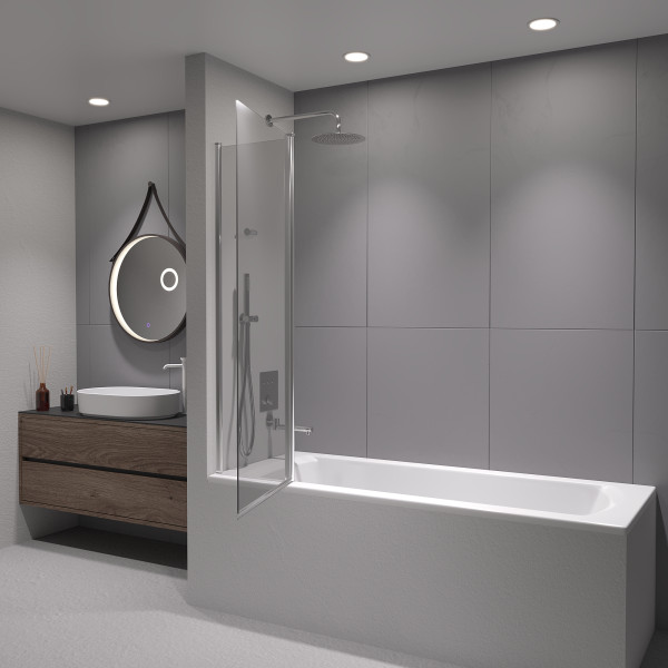 Душевая шторка для ванны RGW Screens 100x140 стекло прозрачное, профиль хром (03111110-11)