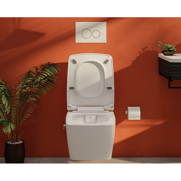 Унитаз подвесной Vitra Metropole Rim-Ex безободковый, с функцией биде и встроенным смесителем (7672B003-1684) Унитаз подвесной Vitra Metropole Rim-Ex безободковый, с функцией биде и встроенным смесителем (7672B003-1684)