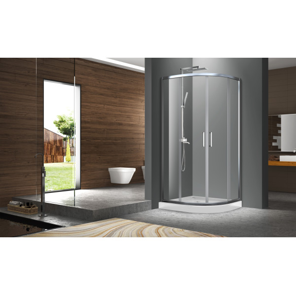 Душевой уголок Azario Ostin 100x100x195 стекло прозрачное, профиль хром (AZ-121 S А 10*10*195)