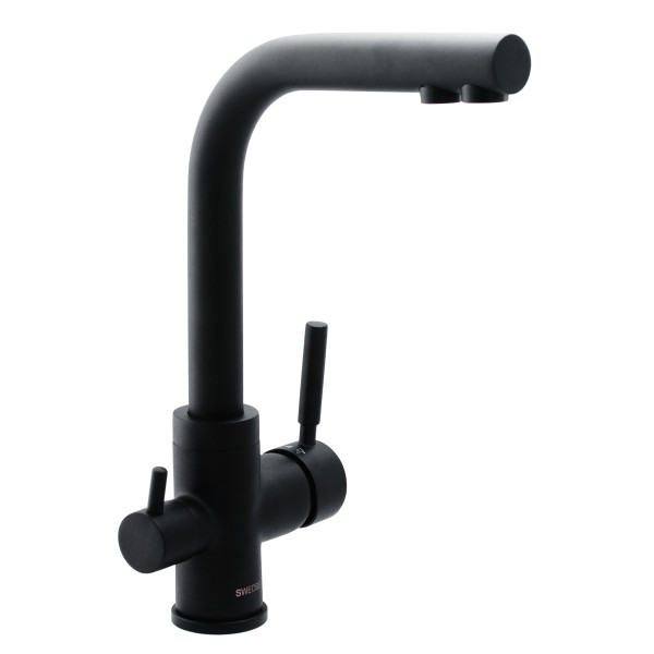 Смеситель для кухни Swedbe Selene Plus с каналом для фильтрованной воды черный (8149)