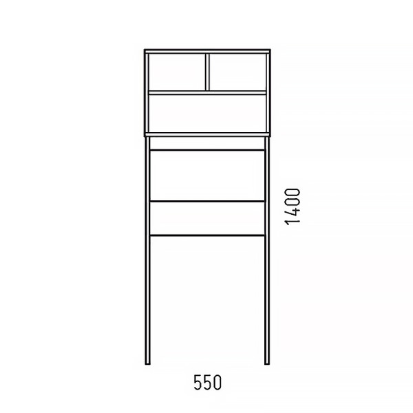 Стеллаж Melodia Универсал полки 55 белый (MFR80056WT)
