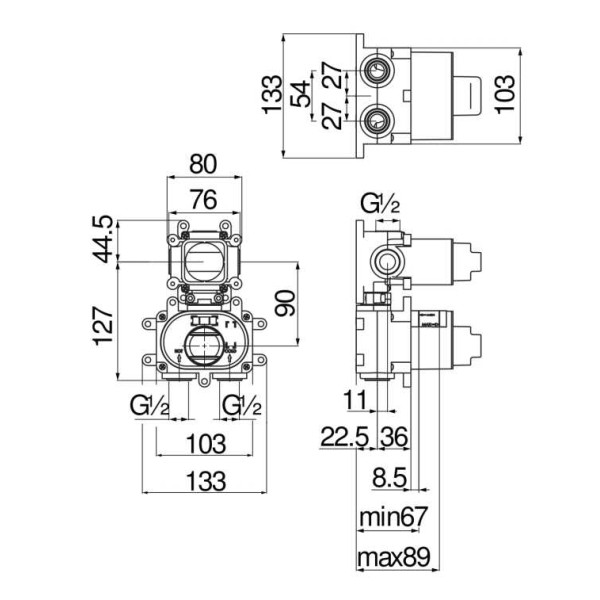 Смеситель для душа Nobili Live хром, скрытая часть (WE00101) Смеситель для душа Nobili Live хром, скрытая часть (WE00101)