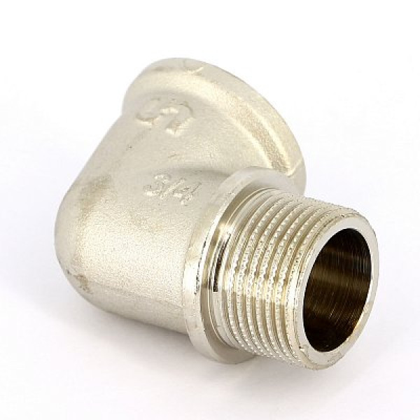 Угольник 3/4" ВН с упором Uni-Fitt (никель) 612N3300