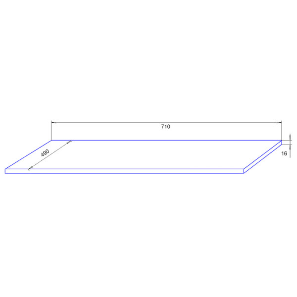 Столешница на тумбу Azario Мила 70 белая (CS00091937)