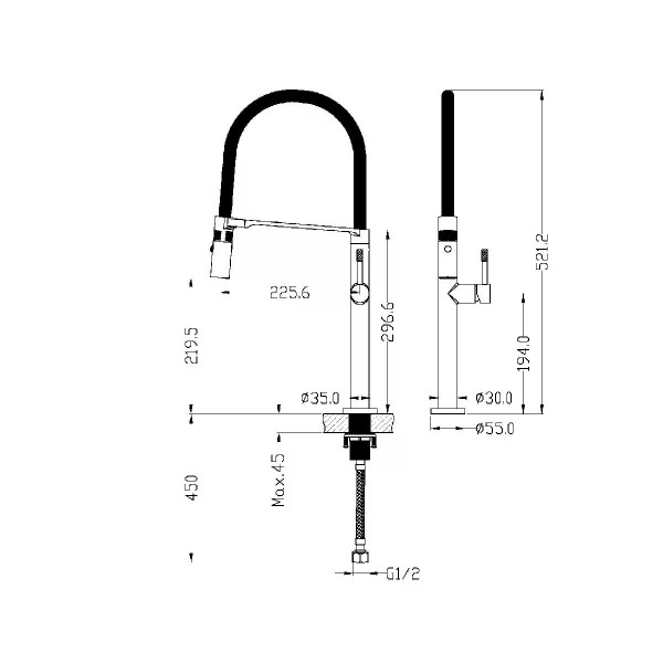 Смеситель для кухни Boheme Kitchen Бронзовый с гибким изливом (114-BRB) Смеситель для кухни Boheme Kitchen Бронзовый с гибким изливом (114-BRB)