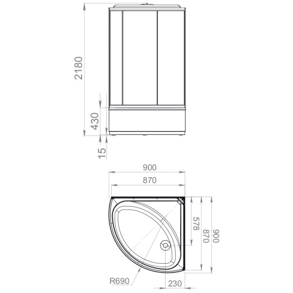 Кабина душевая Melodia Jive BLack 90х90 высокий поддон, прозр.стекл, профиль черный (MB02010) Кабина душевая Melodia Jive BLack 90х90 высокий поддон, прозр.стекл, профиль черный (MB02010)