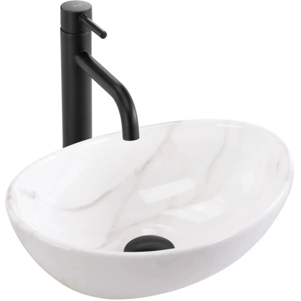 Раковина накладная REA Sofia mini cloudy 35x27x13 мрамор (REA-U9236) Раковина накладная REA Sofia mini cloudy 35x27x13 мрамор (REA-U9236)