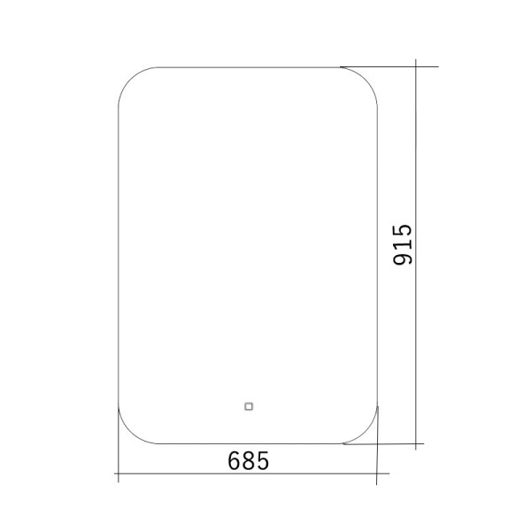 Зеркало Azario Паллада-2 685х915 c подсветкой и диммером, подогрев + сенсор выкл (LED-00002339)