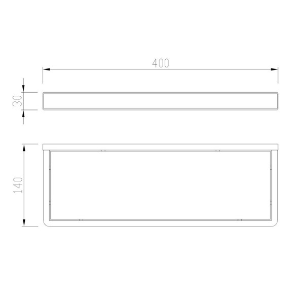 Полка стеклянная Abber Westen сатин (AA1759SP)