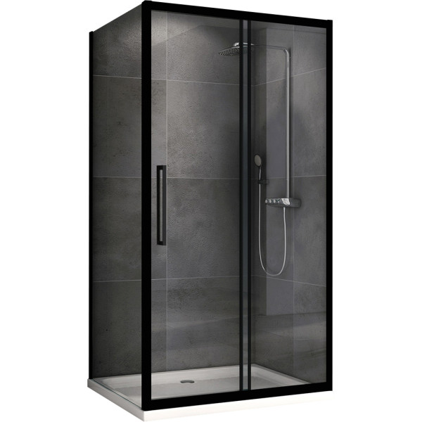 Душевой уголок ABBER Schwarzer Diamant 120*80 стекло прозрачное, профиль черный (AG30120BH-S80B-S80B) Душевой уголок ABBER Schwarzer Diamant 120*80 стекло прозрачное, профиль черный (AG30120BH-S80B-S80B)