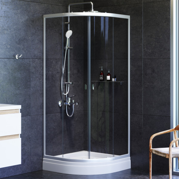 Душевой уголок AM.PM X-Joy 80x80 стекло прозрачное, профиль хром (W88G-205-080MT64)