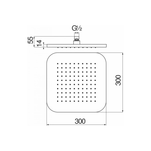 Верхний душ Nobili 30х30 см хром (AD139/129CR) Верхний душ Nobili 30х30 см хром (AD139/129CR)