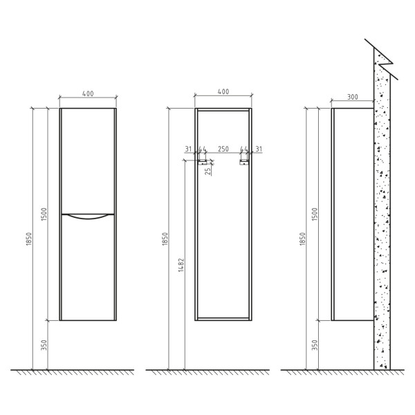 Пенал подвесной BelBagno Ancona-N Tortora Lucido (ANCONA-N-150-2A-SC-TL-R) Пенал подвесной BelBagno Ancona-N Tortora Lucido (ANCONA-N-150-2A-SC-TL-R)