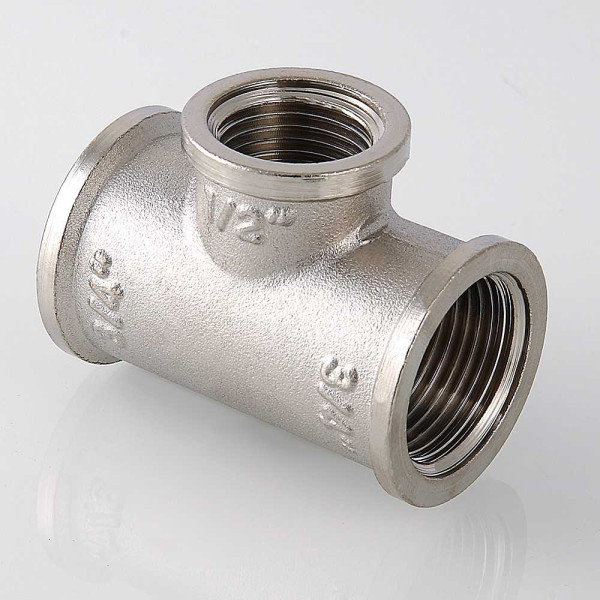 Тройник переходной 1 1/4"х3/4"х1 1/4" Valtec (никель) (VTr.750.N.0705) Тройник переходной 1 1/4"х3/4"х1 1/4" Valtec (никель) (VTr.750.N.0705)