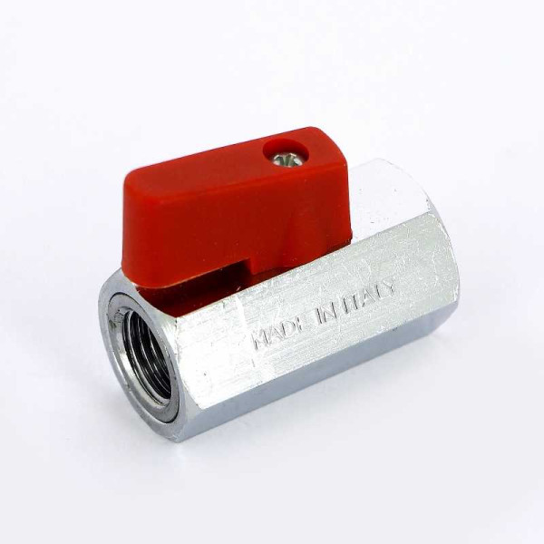 Кран Itap 3/8" ВВ шаровый Mini (красная рукоятка-рычаг) (1250038)