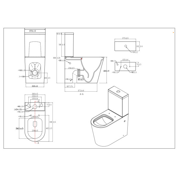 Унитаз напольный с бачком Aquatek Оберон сиденье с микролифтом белый (AQ1273H-00)