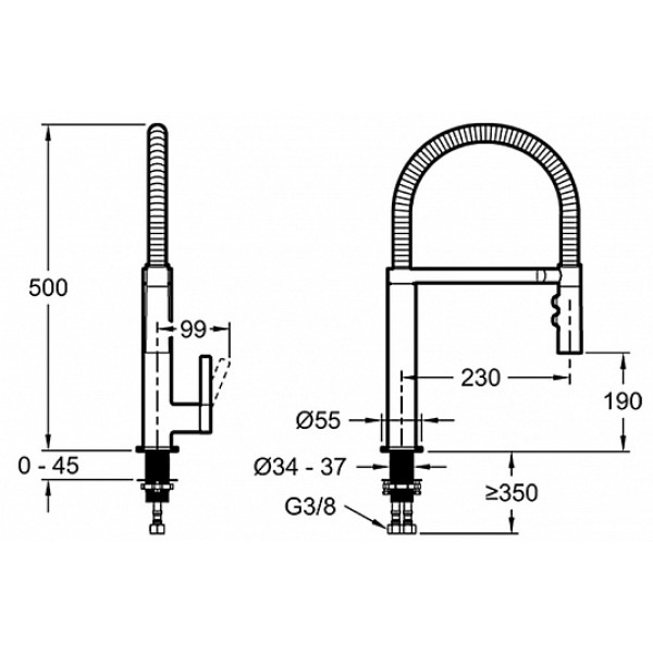 Смеситель для кухни Jacob Delafon Spirale Хром (E23310-CP) Смеситель для кухни Jacob Delafon Spirale Хром (E23310-CP)