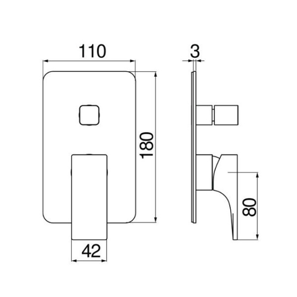 Смеситель для ванны Nobili Seven внешняя часть хром (SE124100/ECR)