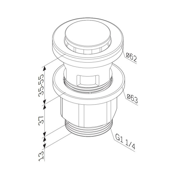 Донный клапан AM.PM Libre Золотой (F0700P99)