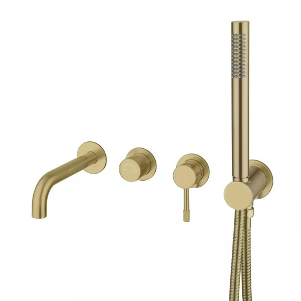 Смеситель для ванны и душа Boheme Uno MG (золото-матовый) (464-3-MG) Смеситель для ванны и душа Boheme Uno MG (золото-матовый) (464-3-MG)