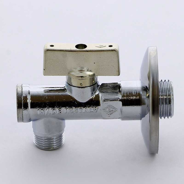 Кран Bugatti угловой 1/2"*3/8" НН шаровый с фильтром и чашкой Minnesota 871 (08710004)