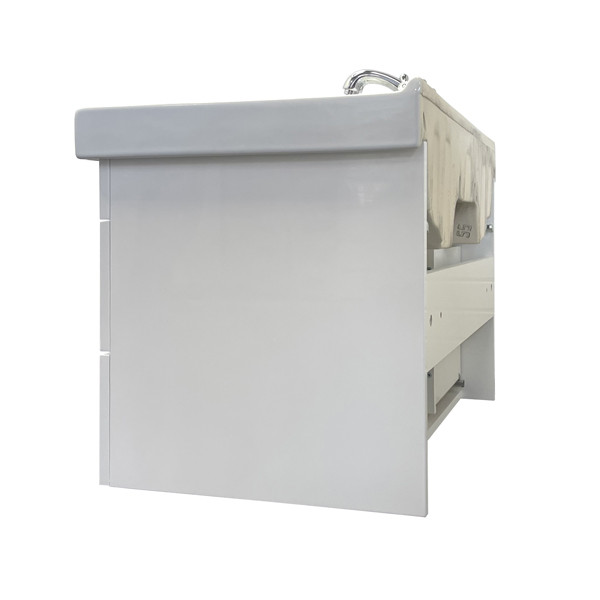 Тумба подвесная Comforty Никосия 800x530x450 дуб белый матовый с раковиной (00-00001512) Тумба подвесная Comforty Никосия 800x530x450 дуб белый матовый с раковиной (00-00001512)