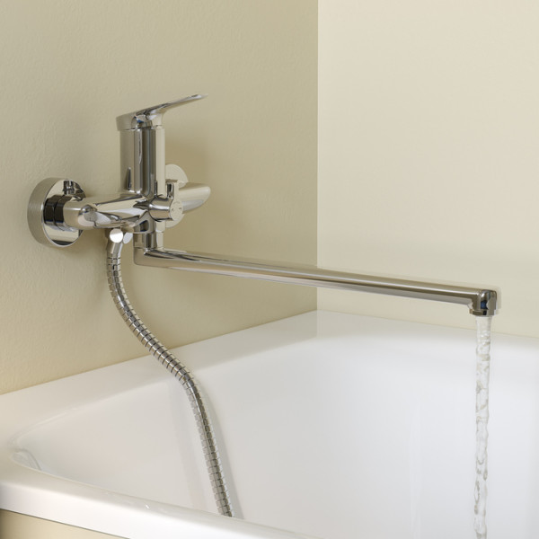 Смеситель для ванны и душа Iddis с длинным изливом Zodiac X хром (ZDXSBL2i10WA) Смеситель для ванны и душа Iddis с длинным изливом Zodiac X хром (ZDXSBL2i10WA)