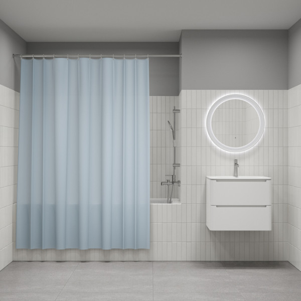 Шторка для ванн текстильная Iddis Base 180x200 голубая (BS06P18i11)